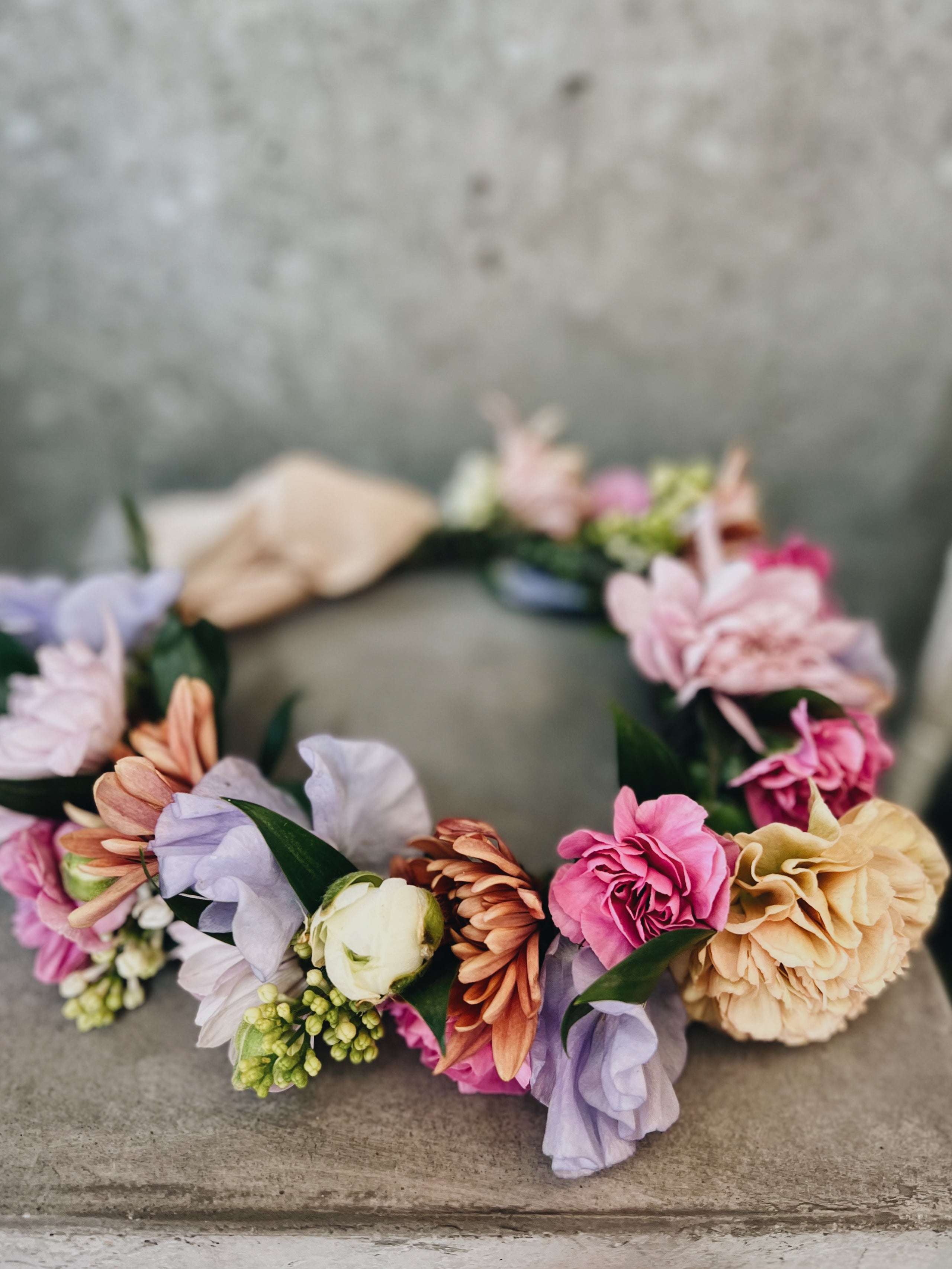Custom Fresh Flower Crown Natural Flower Headbands 3d mon